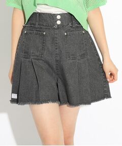 PINK-latte / ピンク ラテ ショート・ハーフ・半端丈パンツ | 【ENVYM/アンビーコラボ】プリーツキュロットショートパンツ