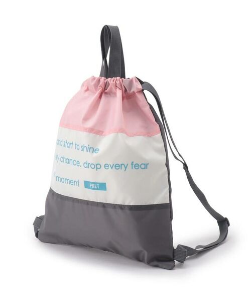 スクールグッズ パステル配色ナップサック リュック バックパック Pink Latte ピンク ラテ ファッション通販 タカシマヤファッションスクエア