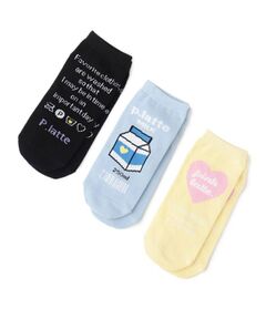PINK-latte / ピンク ラテ ソックス | くるぶし丈ソックス3足セット