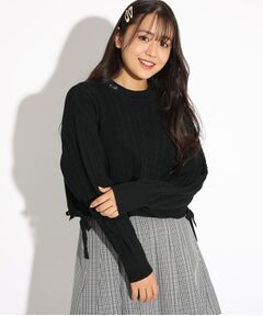 PINK-latte / ピンク ラテ ニット・セーター | ふっくらもちもち！サイドリボンニット