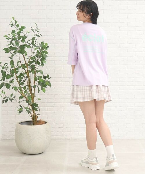 PINK-latte / ピンク ラテ カットソー | 七分袖配色パイピングTシャツ | 詳細30