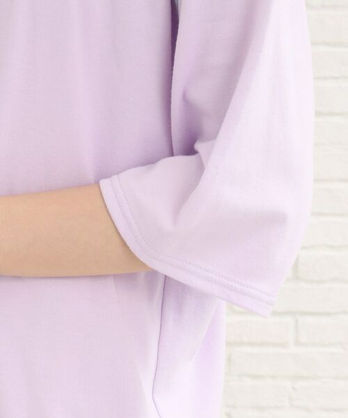 PINK-latte / ピンク ラテ カットソー | 七分袖配色パイピングTシャツ | 詳細5