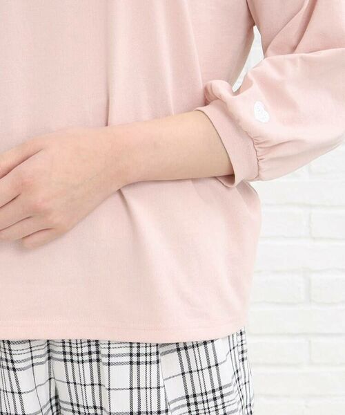 PINK-latte / ピンク ラテ カットソー | 季節の変わりめにぴったり♪袖ぽわガーリー五分袖Tシャツ | 詳細5