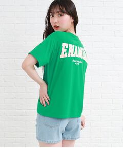 【130cm/165cmサイズあり/プチプラアイテム】バックグラデカレッジTシャツ