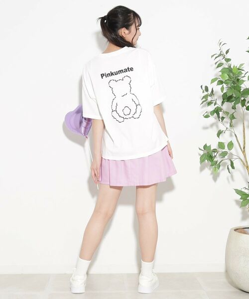 PINK-latte / ピンク ラテ Tシャツ | 【130cmサイズあり】バッククマちゃんTシャツ | 詳細13