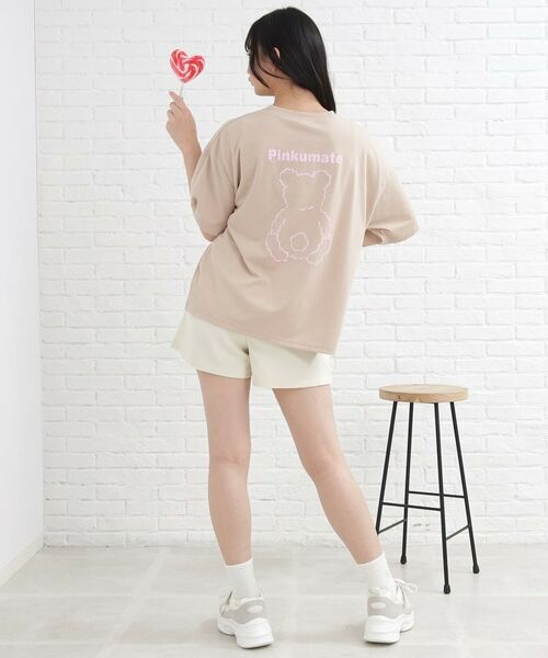 PINK-latte / ピンク ラテ Tシャツ | 【130cmサイズあり】バッククマちゃんTシャツ | 詳細18