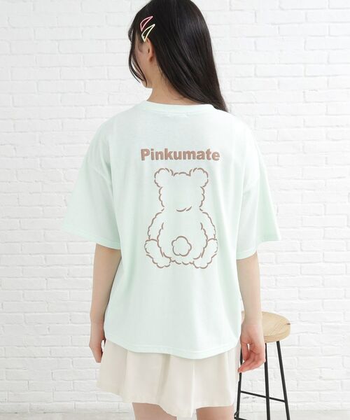 PINK-latte / ピンク ラテ Tシャツ | 【130cmサイズあり】バッククマちゃんTシャツ | 詳細3