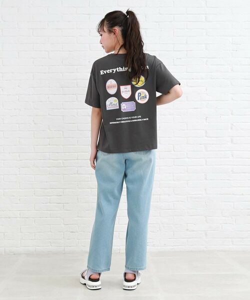 PINK-latte / ピンク ラテ Tシャツ | ワッペンデザインバックプリントTシャツ | 詳細13