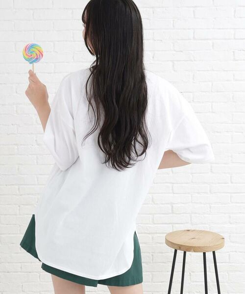 PINK-latte / ピンク ラテ Tシャツ | 【Champion/チャンピオン】コラボ リンガーチュニックTシャツ | 詳細21