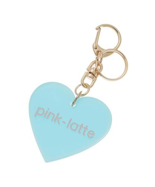 PINK-latte / ピンク ラテ キーホルダー・ストラップ | ハート型ロゴプレートチャーム | 詳細1