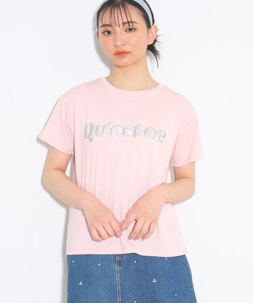 PINK-latte / ピンク ラテ Tシャツ | Y2K気分♪ラメ&箔プリントアソートTシャツ | 詳細1