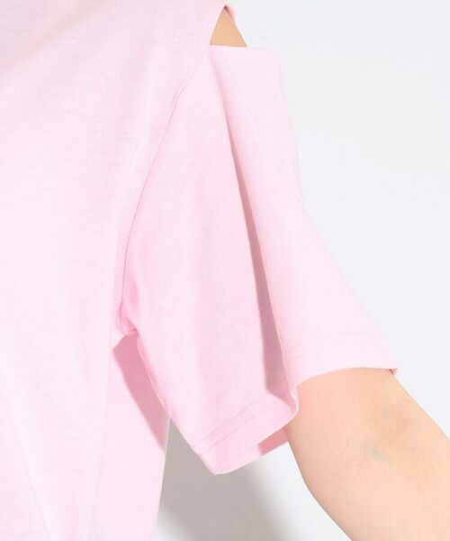 PINK-latte / ピンク ラテ Tシャツ | フェイクパール付きロゴTシャツ | 詳細5