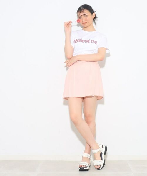 PINK-latte / ピンク ラテ ミニ・ひざ丈スカート | 【セットアップで着用可】韓国っぽ♪ハイウエストスカート | 詳細10