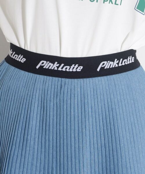 PINK-latte / ピンク ラテ ミニ・ひざ丈スカート | ウエストロゴ消しプリーツスカート | 詳細4