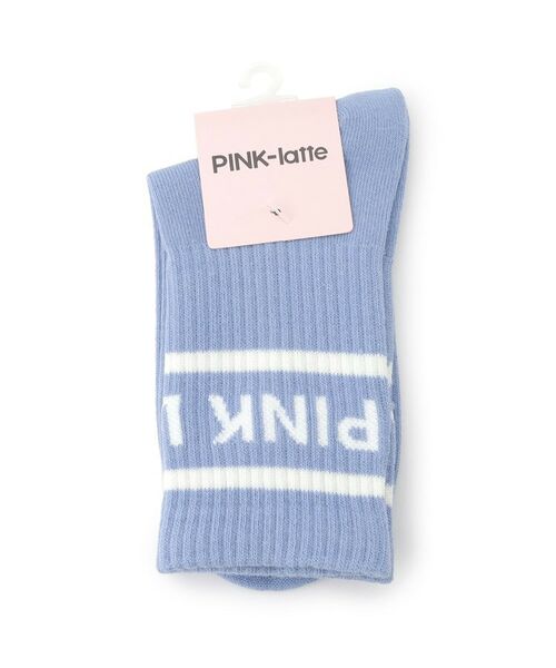 PINK-latte / ピンク ラテ ソックス | リブロゴラインショート丈 | 詳細9
