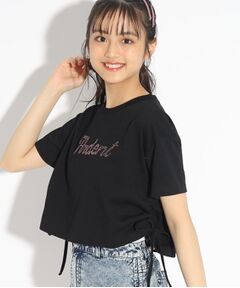 裾シャーリングTシャツ