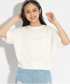 【綿100％/130cmサイズあり】パール調ロゴTシャツ