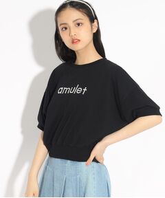 【綿100％/130cmサイズあり】パール調ロゴTシャツ