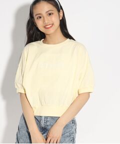 【綿100％/130cmサイズあり】パール調ロゴTシャツ