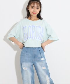 【綿100％】カレッジプリントTシャツ