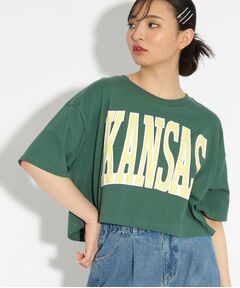 【綿100％】カレッジプリントTシャツ