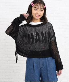 【2点SET・洗える】ロゴメッシュニット+インナーTシャツSET