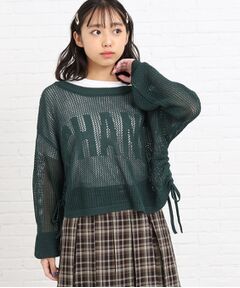 【2点SET・洗える】ロゴメッシュニット+インナーTシャツSET