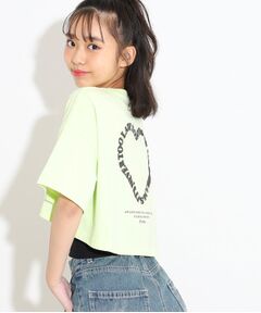 【2点SET】ハートサガラロゴ短丈Tシャツ＋キャミSET