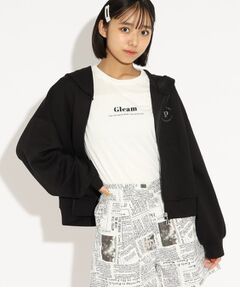 【2点SET】ダンボール素材パーカ＋インナーロゴTシャツSET