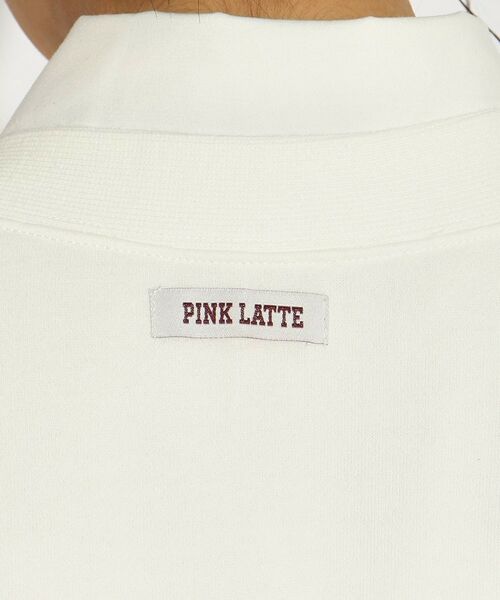 PINK-latte / ピンク ラテ カーディガン・ボレロ | 裏毛ツイルアップリケロゴカーデ | 詳細12