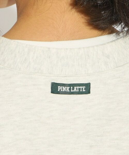 PINK-latte / ピンク ラテ カーディガン・ボレロ | 裏毛ツイルアップリケロゴカーデ | 詳細18