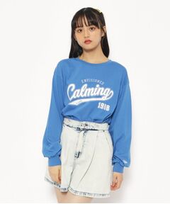 【130cmあり】カレッジロゴロングTシャツ