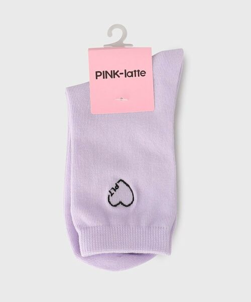 PINK-latte / ピンク ラテ ソックス | ハート刺繍ショート丈ソックス | 詳細1