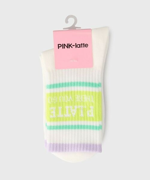 PINK-latte / ピンク ラテ ソックス | POPカラーラインロゴソックス | 詳細7
