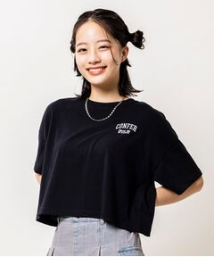 【130cmあり】ゆるっとシルエット　バックカレッジロゴTシャツ