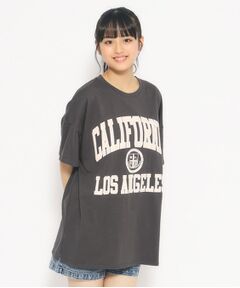 【綿100％】定番人気カレッジロゴチュニックTシャツ