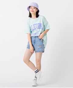 【綿100％】定番人気カレッジロゴチュニックTシャツ