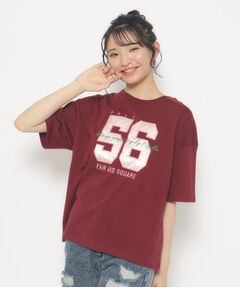 サテンアップリケアソートTシャツ