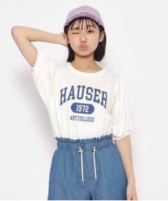 カレッジロゴパフスリーブTシャツ