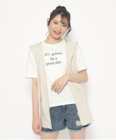 【2点SET】フードジレ＋インナーTシャツSET