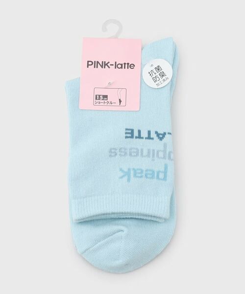 PINK-latte / ピンク ラテ ソックス | 英字柄ショート丈ソックス | 詳細1