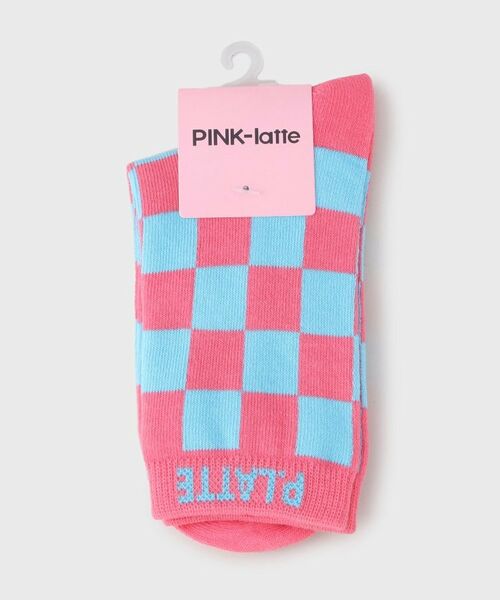 PINK-latte / ピンク ラテ ソックス | チェッカーショート丈ソックス | 詳細1