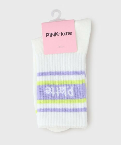 PINK-latte / ピンク ラテ ソックス | ラインロゴ入りショート丈ソックス | 詳細1