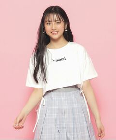 【2点SET】裾リボンガーリーTシャツセット