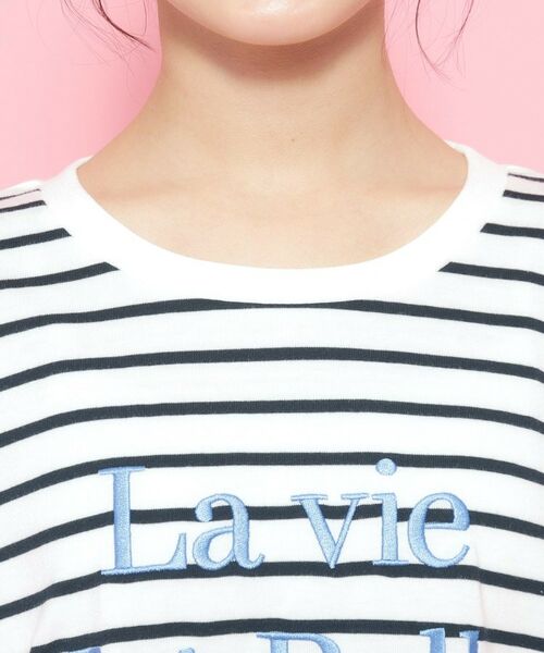 PINK-latte / ピンク ラテ Tシャツ | 袖リボンTシャツ【五分袖】【クロップド丈】 | 詳細15