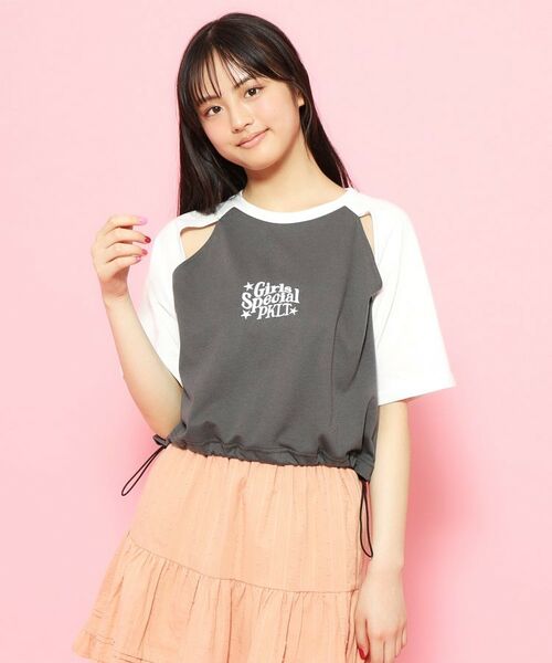 PINK-latte / ピンク ラテ Tシャツ | 配色ラグランTシャツ | 詳細9