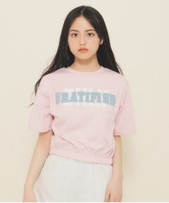 【130cmあり】バルーンデニムロゴTシャツ