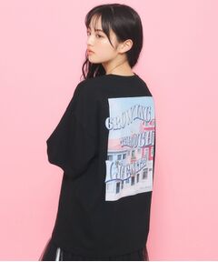 【130cmあり】バックフォトプリントTシャツ