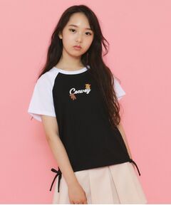 サイドドロストクマプリントTシャツ