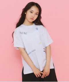 【130cmあり】ミックスロゴゆるTシャツ